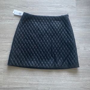 Sunday Best Quilted leather skirt